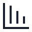 Chartcolumndecreasing icon with stroke sharp style