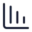 Chartcolumndecreasing icon with stroke standard style