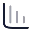 Chartcolumndecreasing icon with twotone rounded style