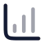 Chartcolumnincreasing icon with bulk rounded style