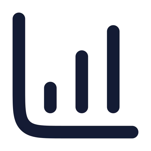 Chart Column Increasing Icon in Solid Rounded style