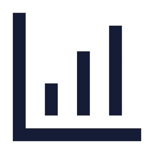 Chart Column Increasing Icon in Solid Sharp style