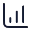 Chartcolumnincreasing icon with stroke rounded style