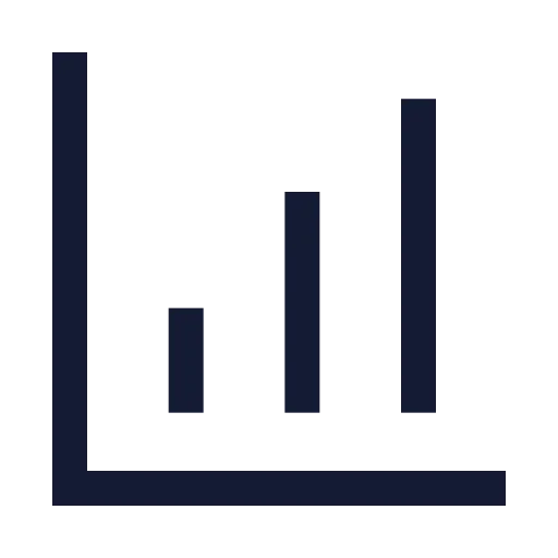 Chart Column Increasing Icon in Stroke Sharp style