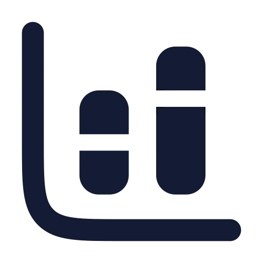 Chart Column Stacked Icon in Solid Rounded style