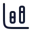 Chartcolumnstacked icon with stroke rounded style