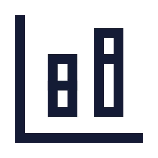 Chart Column Stacked Icon in Stroke Sharp style