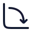 Chartdecrease icon with stroke rounded style