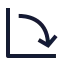Chartdecrease icon with stroke sharp style