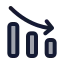 Chartdown icon with duotone standard style