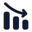 Chartdown icon with solid standard style