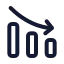 Chartdown icon with stroke standard style