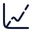 Chartevaluation icon with stroke rounded style