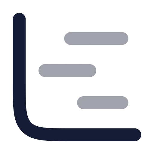 Chart Gantt Icon in Bulk Rounded style