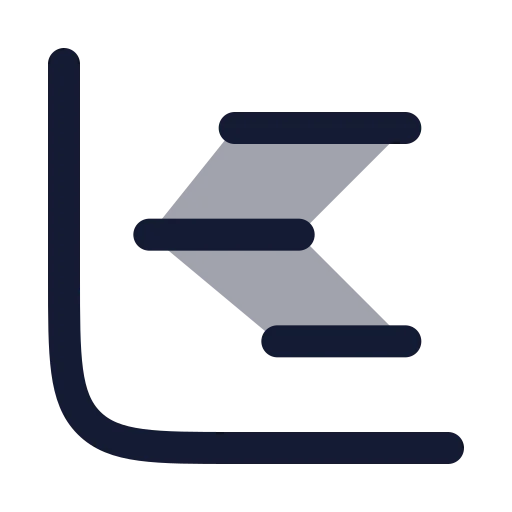 Chart Gantt Icon in Duotone Rounded style