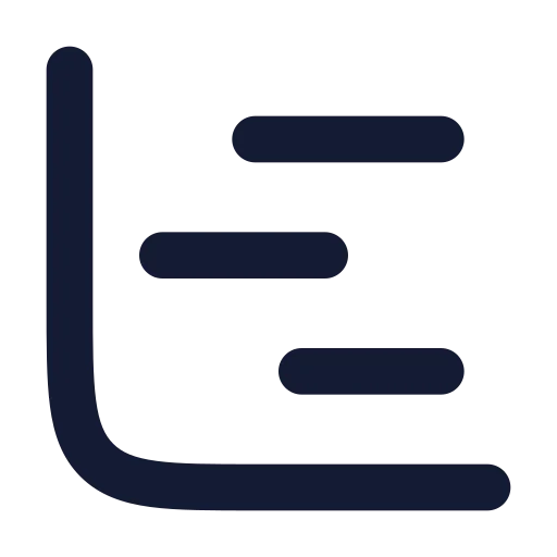 Chart Gantt Icon in Solid Rounded style