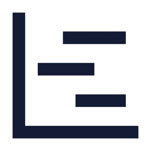 Chart Gantt Icon in Solid Sharp style