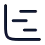 Chartgantt icon with stroke rounded style