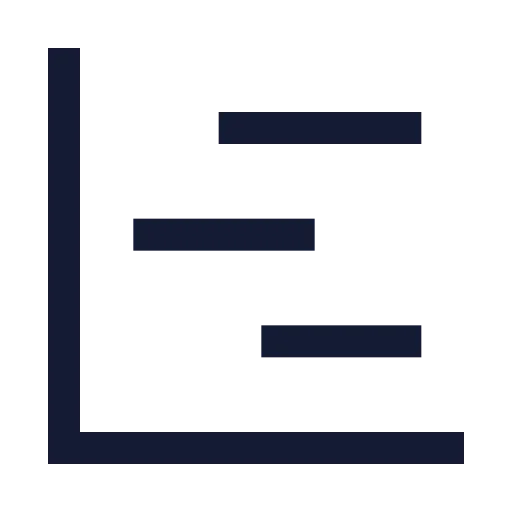 Chart Gantt Icon in Stroke Sharp style