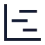 Chartgantt icon with stroke sharp style