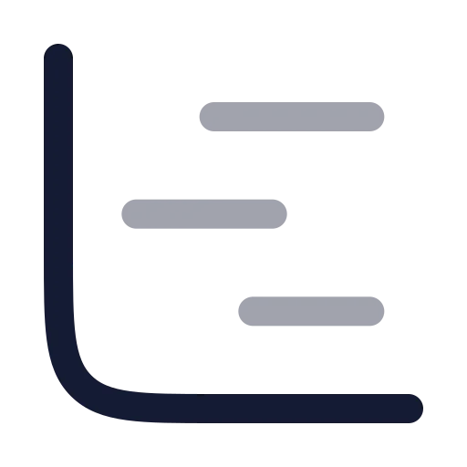 Chart Gantt Icon in Twotone Rounded style