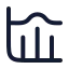Charthistogram icon with stroke rounded style