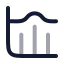 Charthistogram icon with twotone rounded style