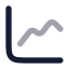 Chartline icon with bulk rounded style