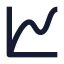 Chartlinedata icon with solid sharp style