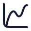 Chartlinedata icon with stroke rounded style