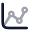 Chartlinedata icon with bulk rounded style