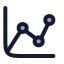 Chartlinedata icon with duotone rounded style