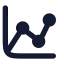 Chartlinedata icon with solid rounded style