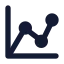 Chartlinedata icon with solid standard style