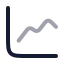Chartline icon with duotone rounded style