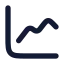 Chartline icon with solid rounded style