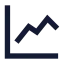 Chartline icon with solid sharp style