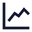 Chartline icon with solid sharp style