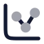 Chartnetwork icon with bulk rounded style