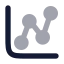 Chartnetwork icon with bulk rounded style