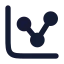 Chartnetwork icon with solid rounded style