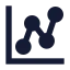 Chartnetwork icon with solid sharp style
