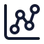 Chartnetwork icon with stroke standard style