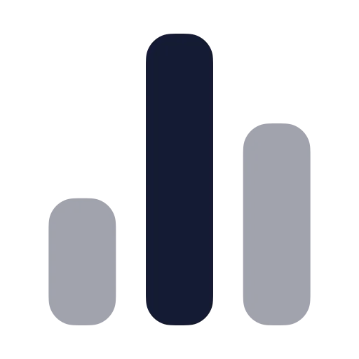 Chart No Axes Column Icon in Bulk Rounded style