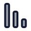 Chartnoaxescolumndecreasing icon with duotone standard style