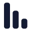 Chartnoaxescolumndecreasing icon with solid standard style
