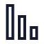 Chartnoaxescolumndecreasing icon with stroke sharp style