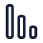 Chartnoaxescolumndecreasing icon with stroke standard style