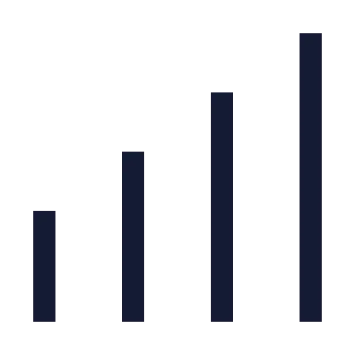 Chart No Axes Column Increasing Icon in Stroke Sharp style