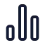 Chartnoaxescolumn icon with stroke rounded style